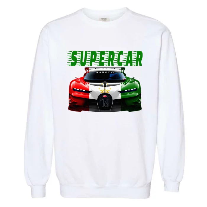 Supercar Sports Car Muscle Car And Race Car Garment-Dyed Sweatshirt