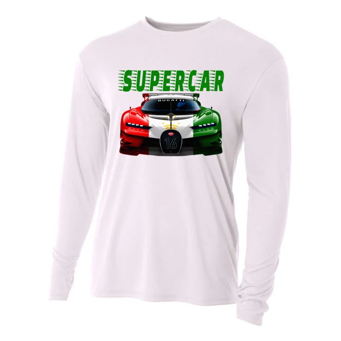 Supercar Sports Car Muscle Car And Race Car Cooling Performance Long Sleeve Crew