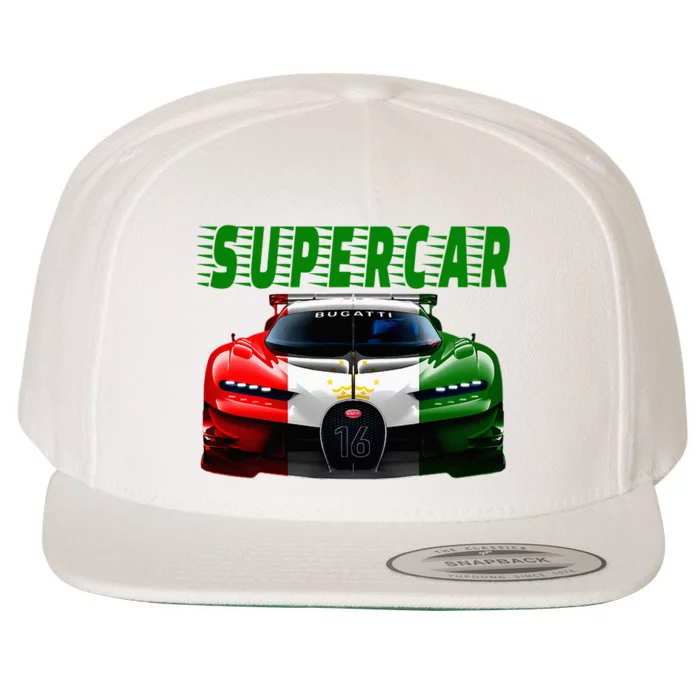 Supercar Sports Car Muscle Car And Race Car Wool Snapback Cap