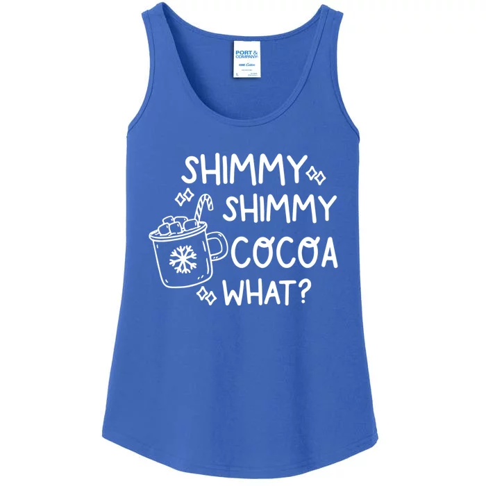 Shimmy Shimmy Cocoa What Apparel Merry Christmas Drink Ladies Essential Tank