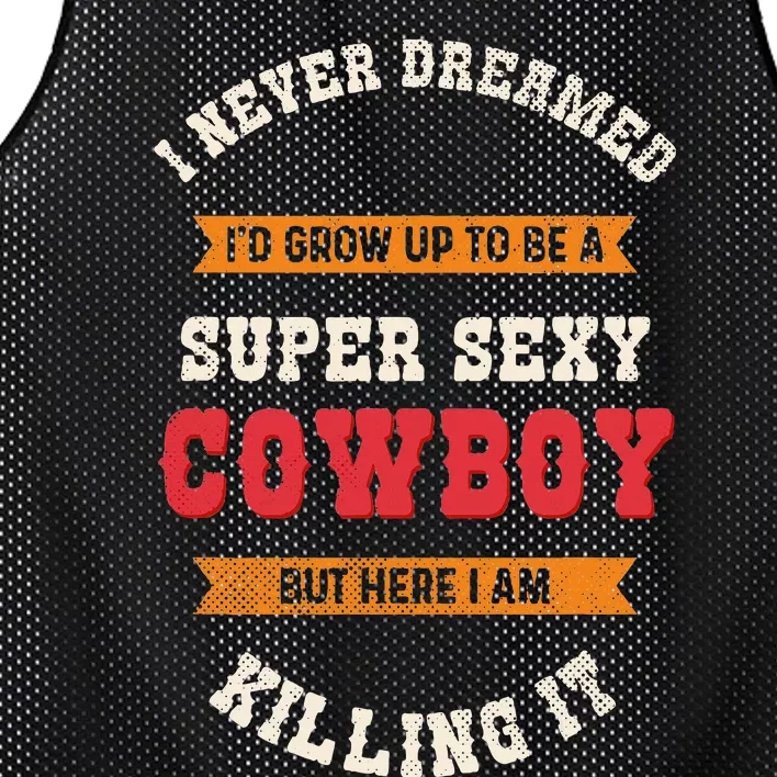 Super Sexy Cowboy Mesh Reversible Basketball Jersey Tank