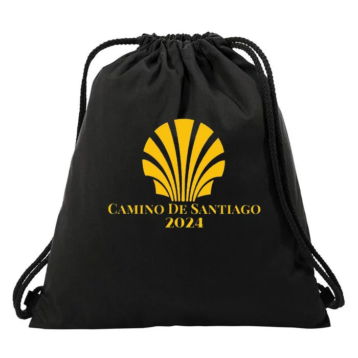 Scallop Shell Camino De Santiago 2024 Drawstring Bag