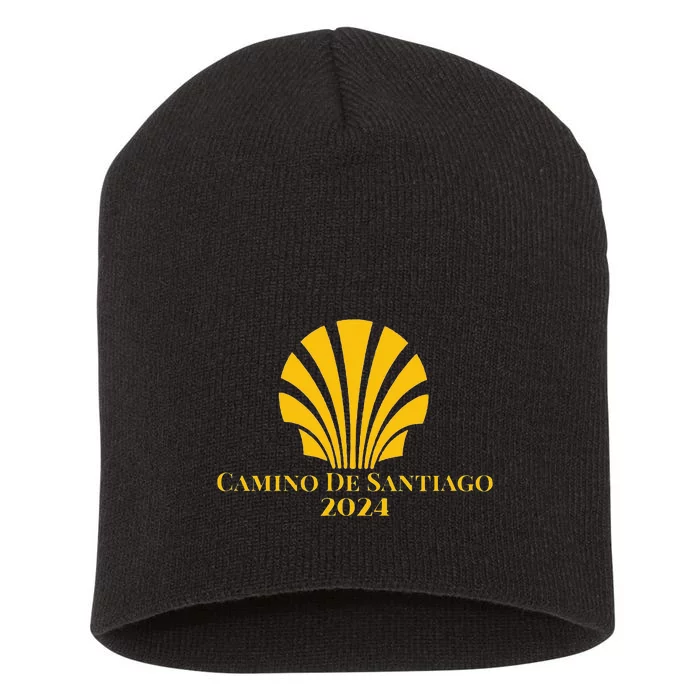 Scallop Shell Camino De Santiago 2024 Short Acrylic Beanie