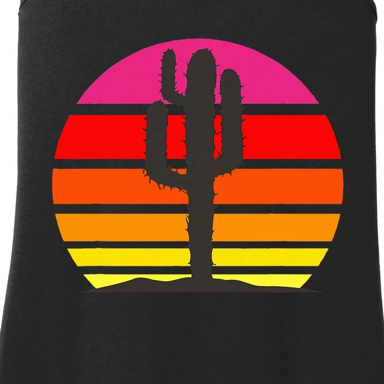 Saguaro Sunset Cactus Opuntia Cactaceae Lovers Ladies Essential Tank