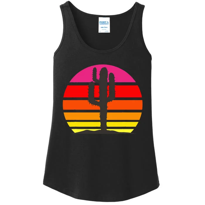 Saguaro Sunset Cactus Opuntia Cactaceae Lovers Ladies Essential Tank