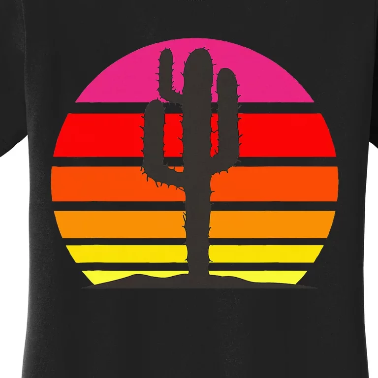 Saguaro Sunset Cactus Opuntia Cactaceae Lovers Women's T-Shirt