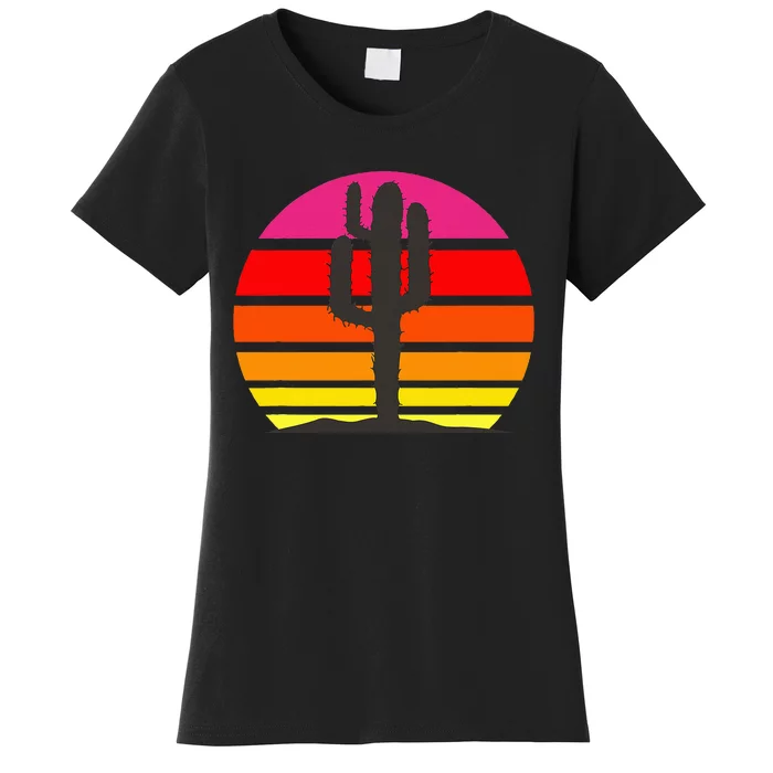 Saguaro Sunset Cactus Opuntia Cactaceae Lovers Women's T-Shirt