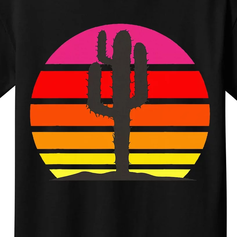 Saguaro Sunset Cactus Opuntia Cactaceae Lovers Kids T-Shirt