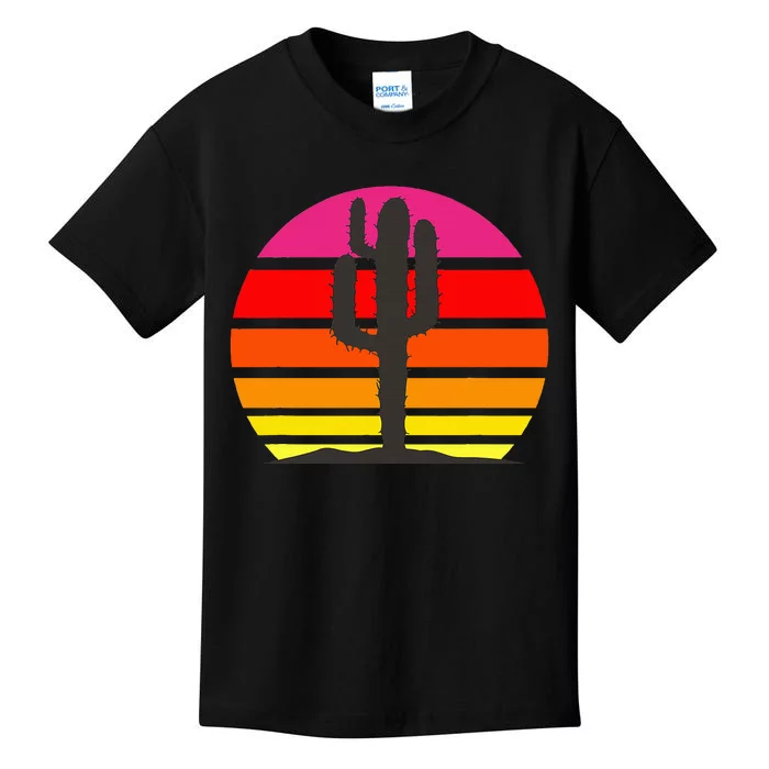 Saguaro Sunset Cactus Opuntia Cactaceae Lovers Kids T-Shirt