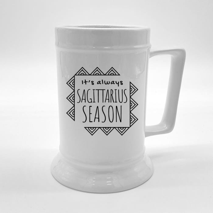 Sagittarius Season Cute Zodiac Horoscope Gift Front & Back Beer Stein