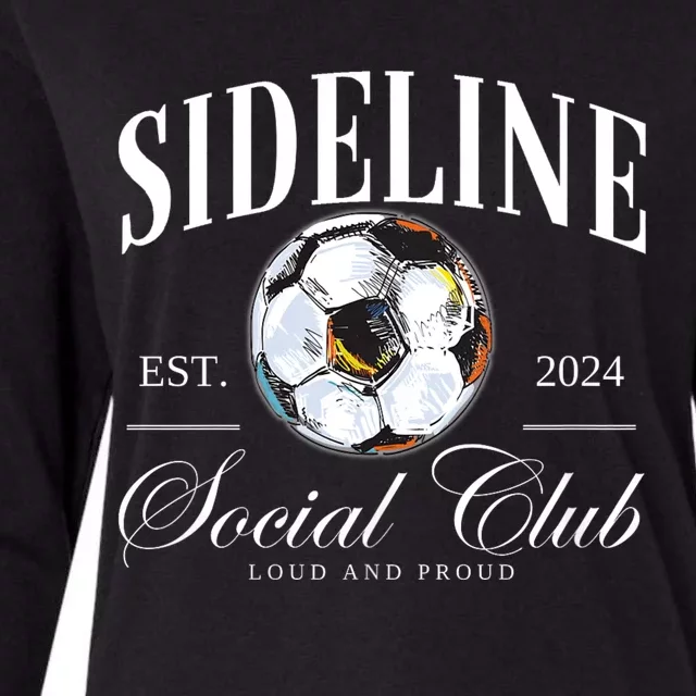 Sideline Social Club Soccer Womens Cotton Relaxed Long Sleeve T-Shirt