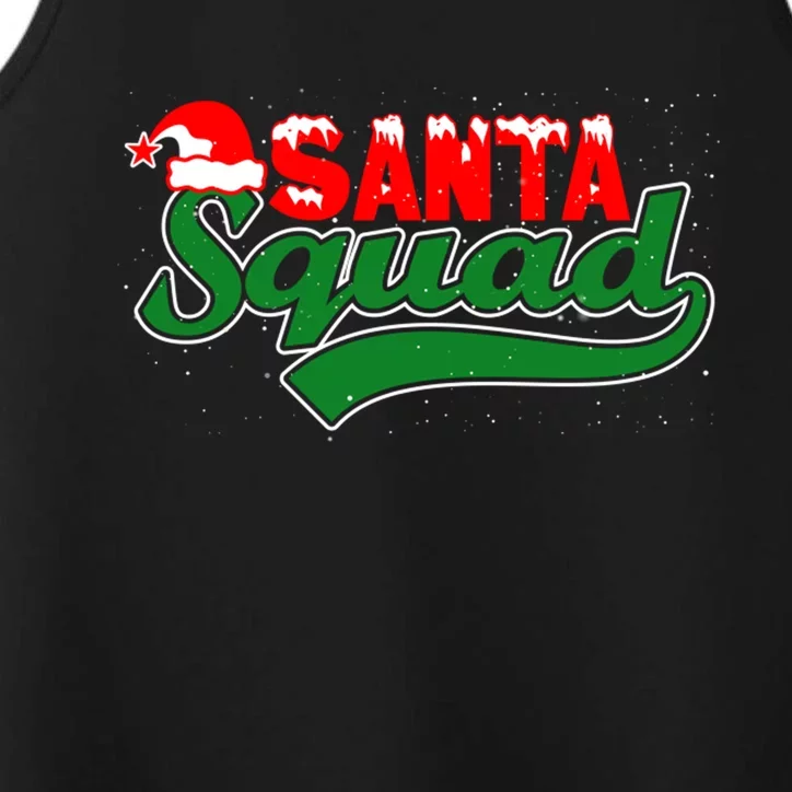 Santa Squad Christmas Design Template For Christmas Celebration Performance Tank