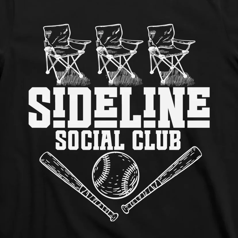 Sideline Social Club Retro Baseball Team Game Day Season T-Shirt