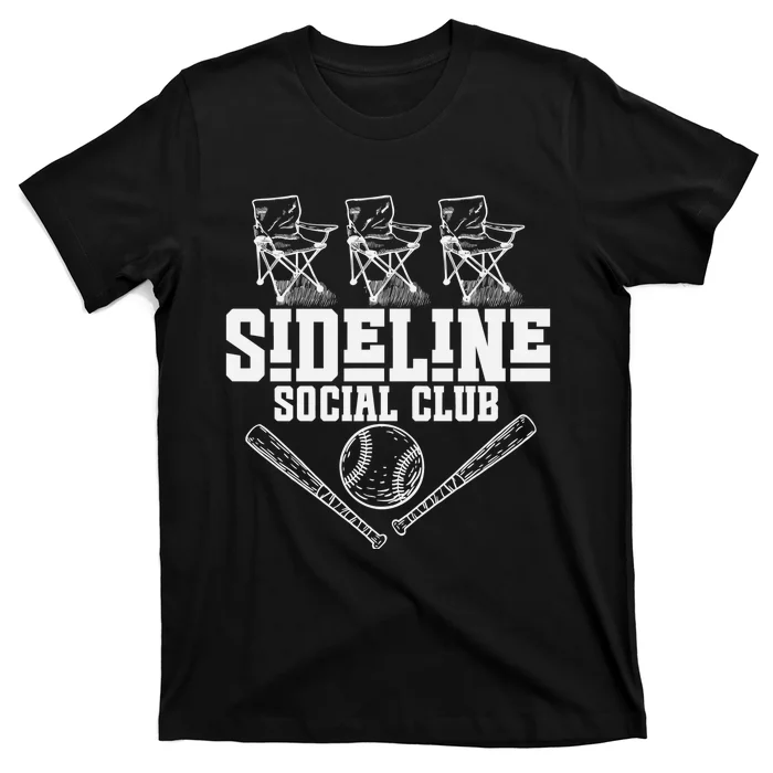 Sideline Social Club Retro Baseball Team Game Day Season T-Shirt