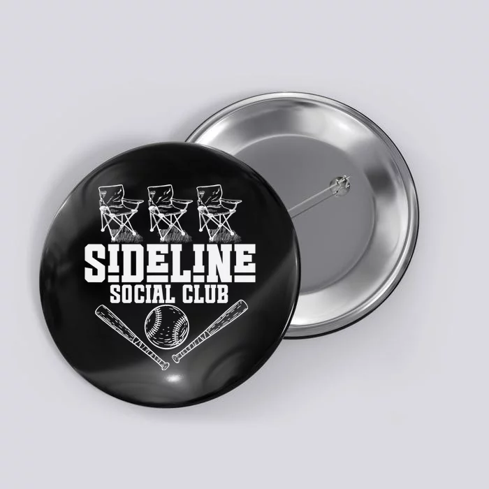 Sideline Social Club Retro Baseball Team Game Day Season Button