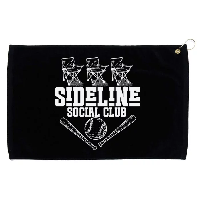 Sideline Social Club Retro Baseball Team Game Day Season Grommeted Golf Towel