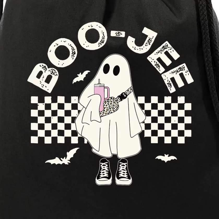 Spooky Season Cute Boujee Ghost Halloween Costume Boojee Drawstring Bag