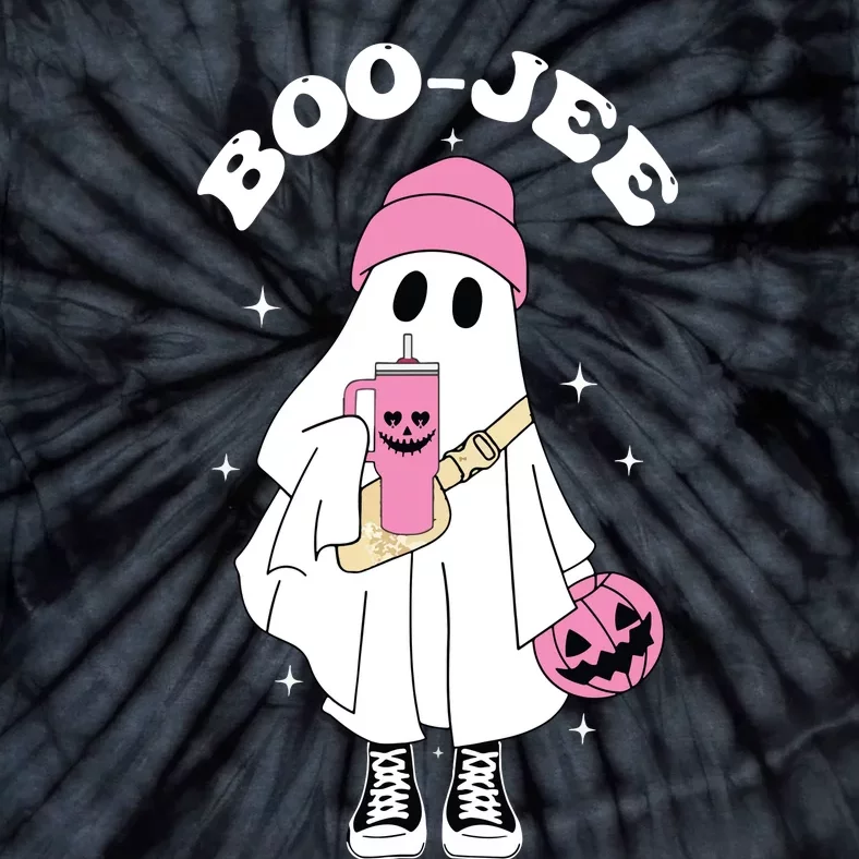 Spooky Season Cute Ghost Halloween Costume Boujee Boojee Tie-Dye T-Shirt