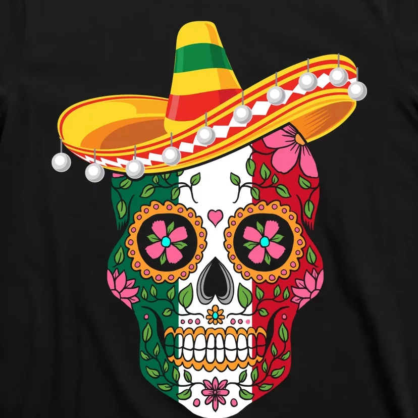 Sugar Skull Cinco De Mayo Celebration Art T-Shirt