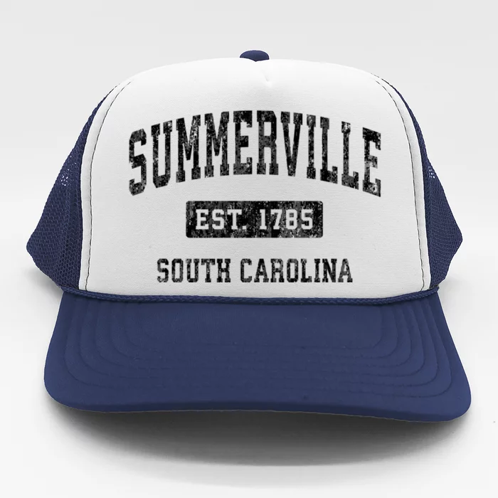 Summerville South Carolina Sc Vintage Established Sports Trucker Hat