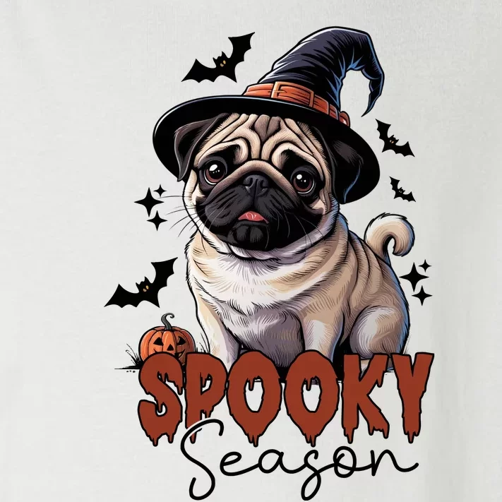 Spooky Season Cute Pug Halloween Graphic Toddler Long Sleeve Shirt