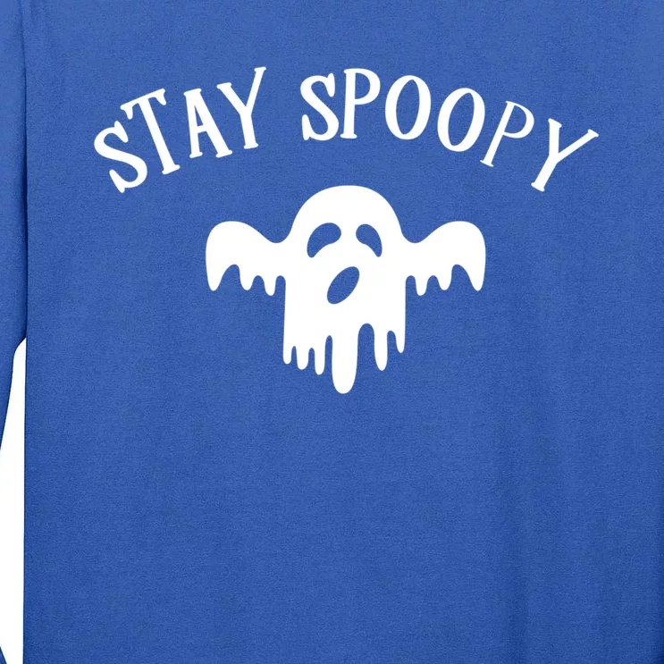 Stay Spoopy Cute Ghost Halloween Funny Spooky Meme Gift Tall Long Sleeve T-Shirt