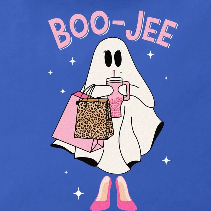 Spooky Season Cute Ghost Funny Halloween Bou Jee Boojee Zip Tote Bag