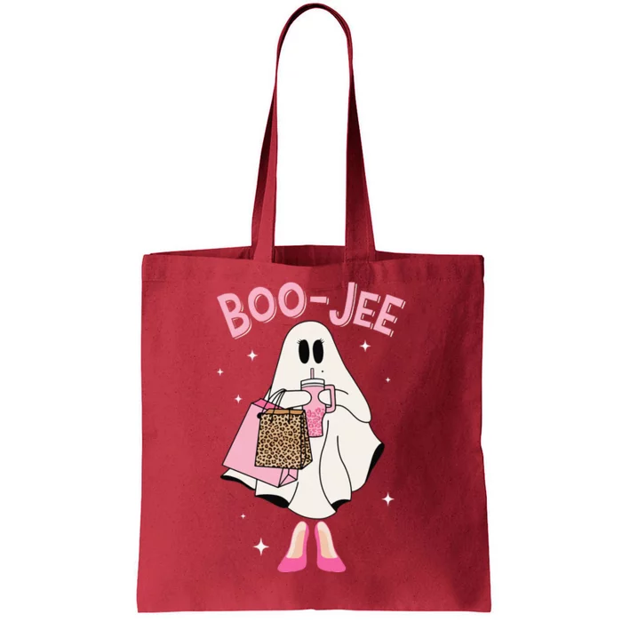 Spooky Season Cute Ghost Funny Halloween Bou Jee Boojee Tote Bag