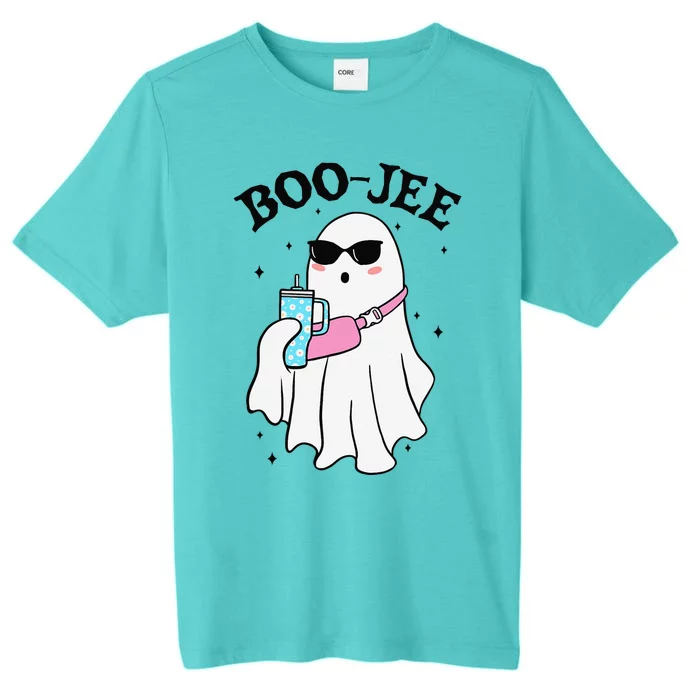 Spooky Season Cute Ghost Halloween Boujee Boo Jee ChromaSoft Performance T-Shirt