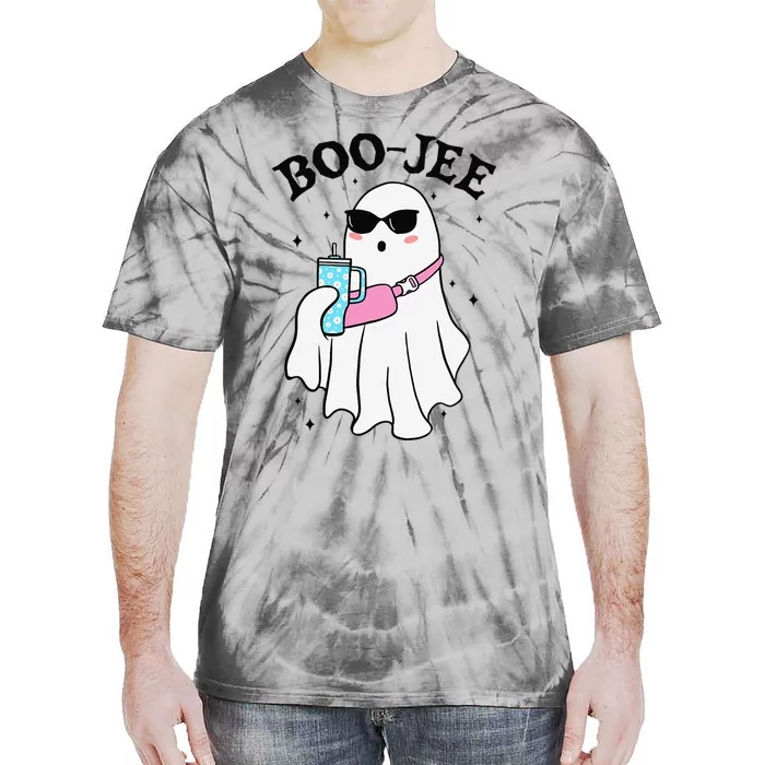 Spooky Season Cute Ghost Halloween Boujee Boo Jee Tie-Dye T-Shirt