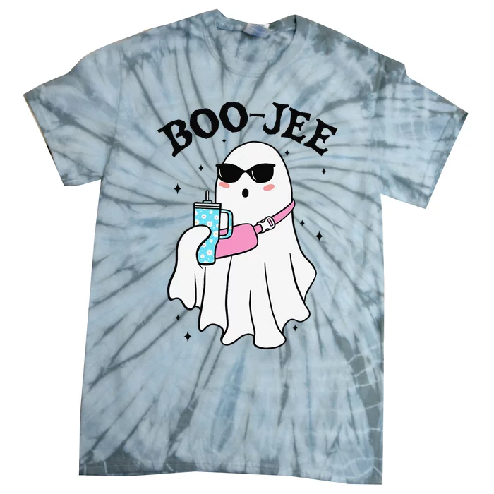 Spooky Season Cute Ghost Halloween Boujee Boo Jee Tie-Dye T-Shirt