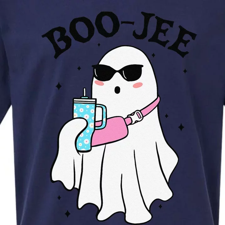 Spooky Season Cute Ghost Halloween Boujee Boo Jee Sueded Cloud Jersey T-Shirt