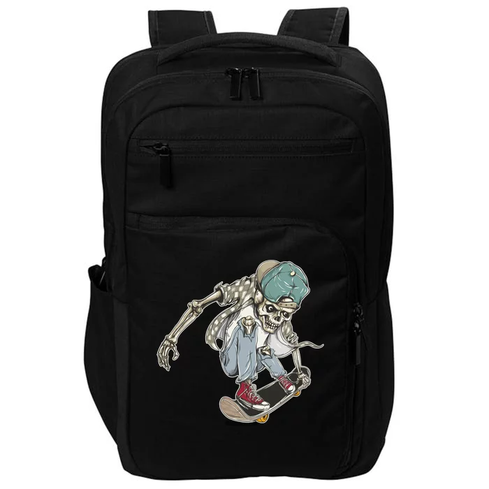 Skater Skeleton Cartoon Impact Tech Backpack