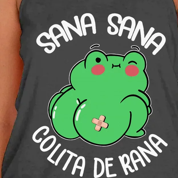 Sana Sana Colita De Rana Funny Spanish Women's Knotted Racerback Tank