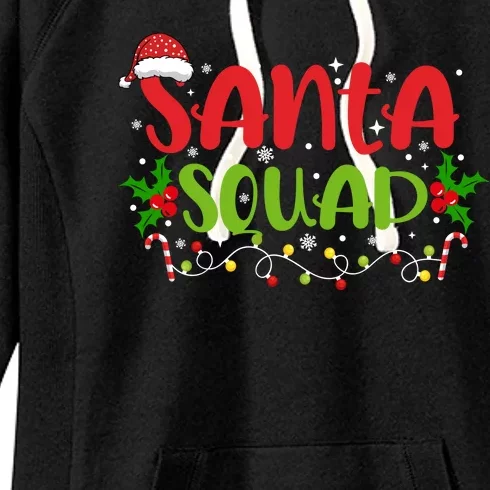 Santa Squad Christmas Holiday Festive Women's Fleece Hoodie