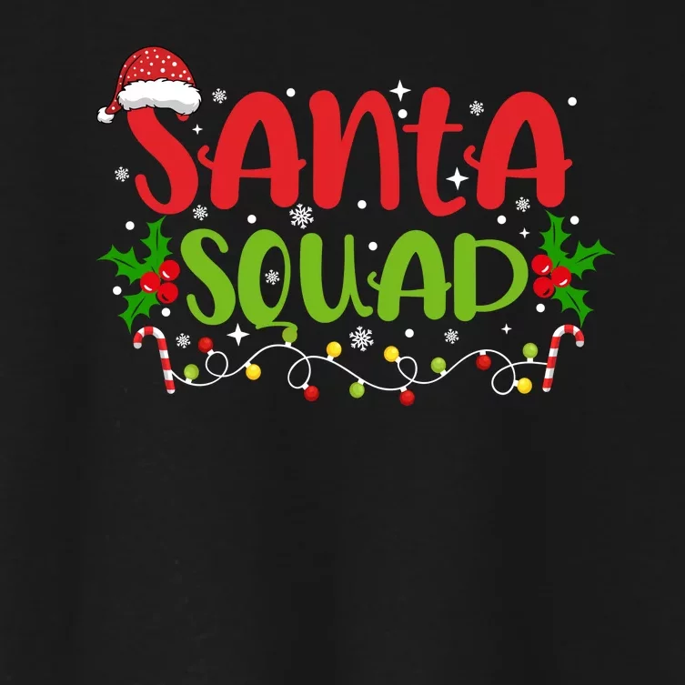 Santa Squad Christmas Holiday Festive Women's Crop Top Tee