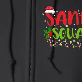 Santa Squad Christmas Holiday Festive Full Zip Hoodie