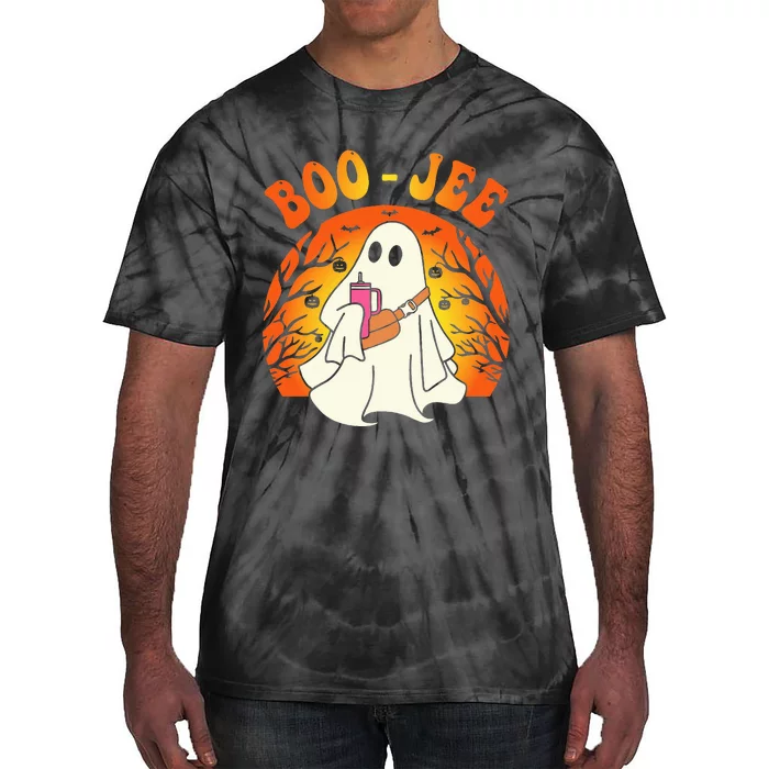 Spooky Season Cute Ghost Halloween Costume Boujee BooJee Tie-Dye T-Shirt