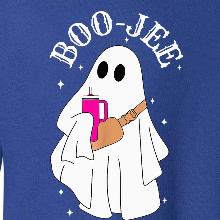 Spooky Season Cute Ghost Halloween Costume Boujee Boojee Toddler Sweatshirt