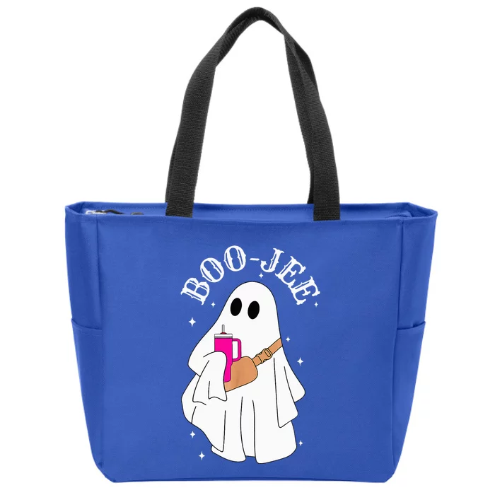 Spooky Season Cute Ghost Halloween Costume Boujee Boojee Zip Tote Bag