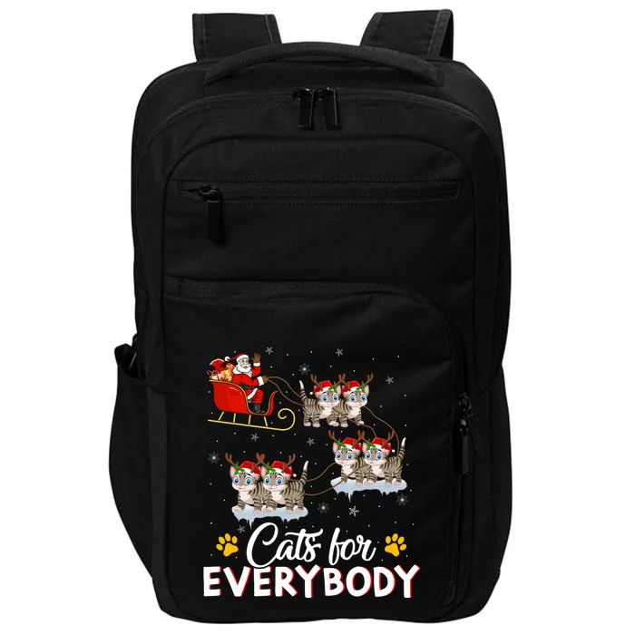 Santa Sleigh Cat Matching Cats For Everybody Christmas Gift Impact Tech Backpack