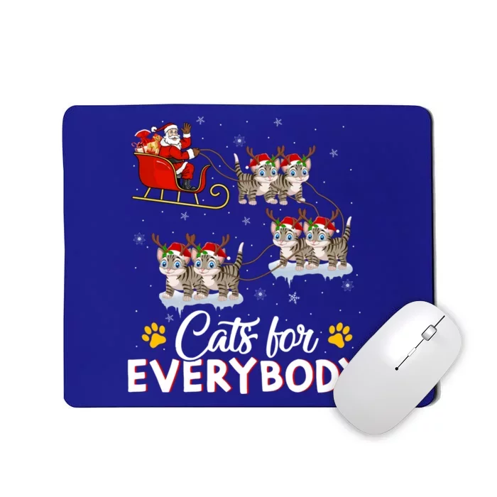 Santa Sleigh Cat Matching Cats For Everybody Christmas Gift Mousepad