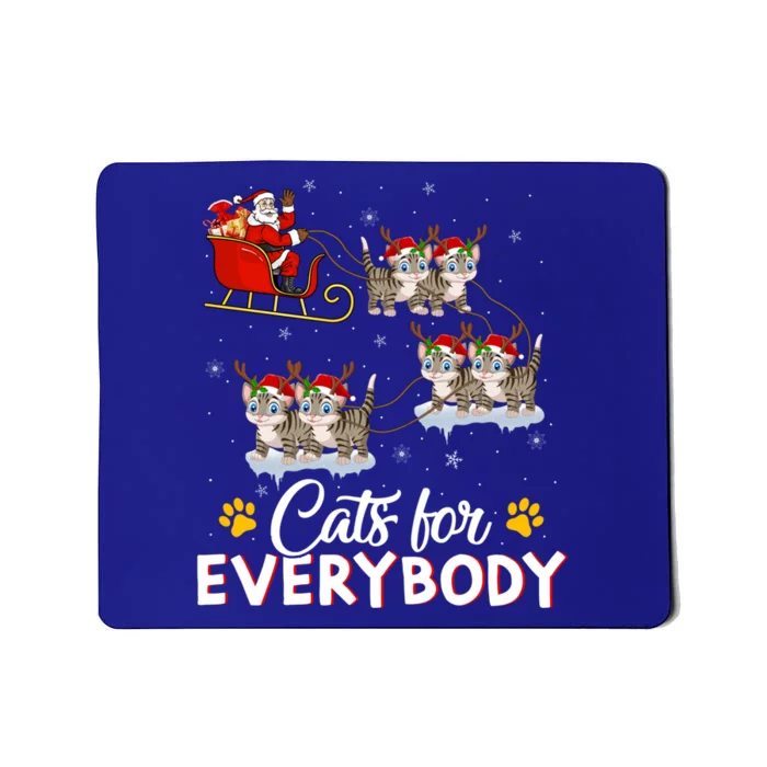 Santa Sleigh Cat Matching Cats For Everybody Christmas Gift Mousepad