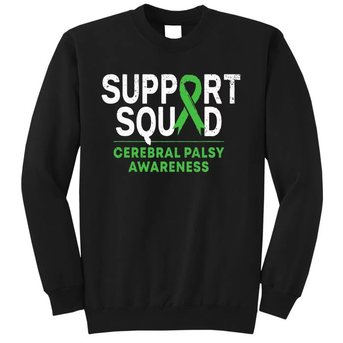 Support Squad Cerebral Palsy Awareness Month CP Green Ribbon Sweatshirt