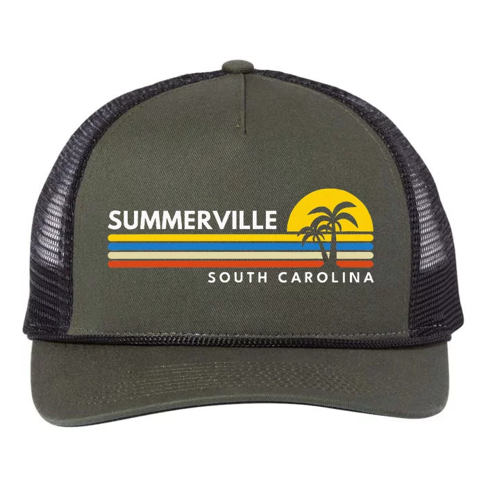 Summerville South Carolina Sc Retro Rope Trucker Hat Cap