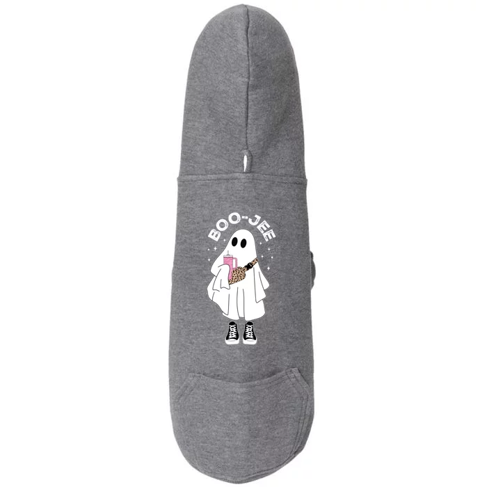 Spooky Season Cute Ghost Halloween Costume Boujee Boojee Gift Doggie 3-End Fleece Hoodie