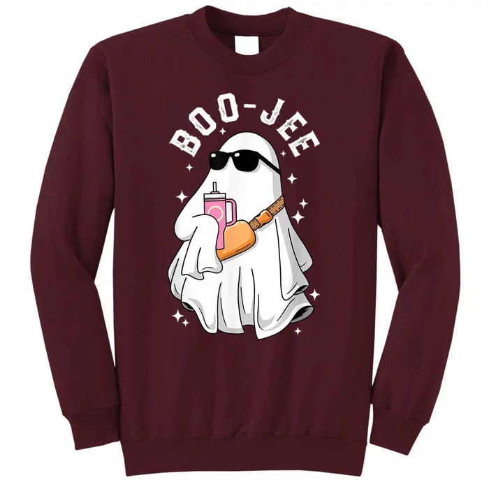 Spooky Season Cute Ghost Halloween Costume Boujee Boo Jee Tall Sweatshirt