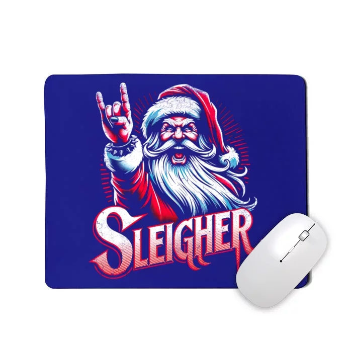 Sleigher Santa Claus Rock Christmas Funny Hail Santa Cute Gift Mousepad