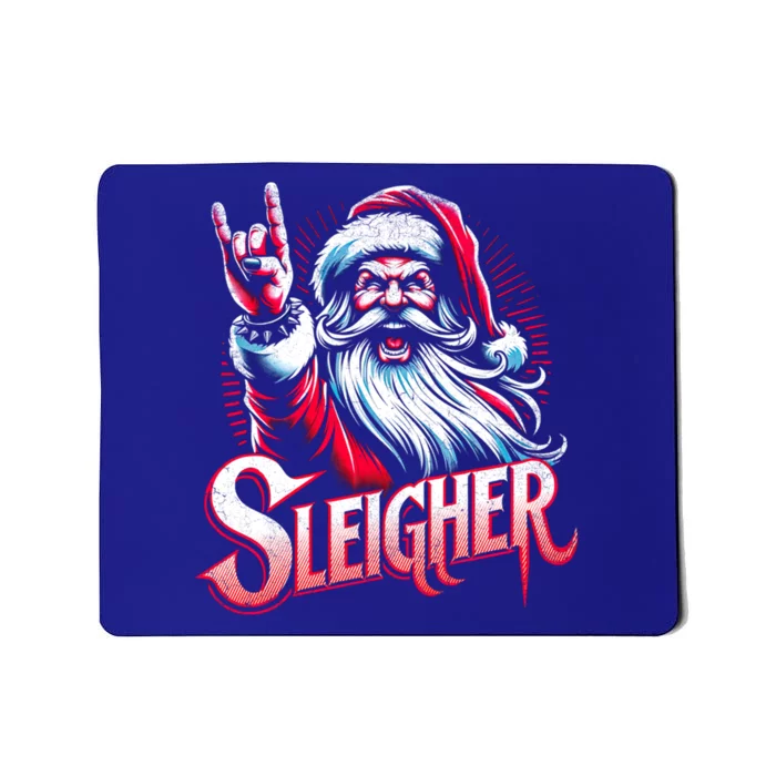 Sleigher Santa Claus Rock Christmas Funny Hail Santa Cute Gift Mousepad