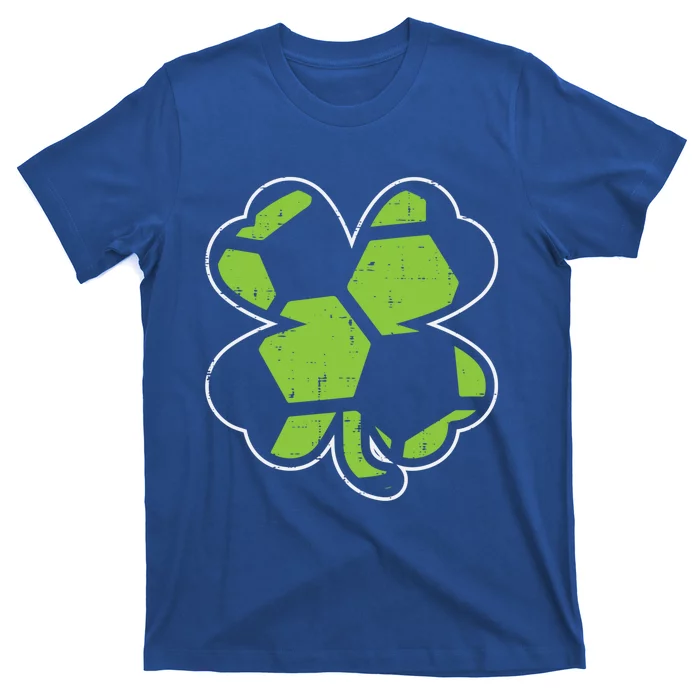 Soccer Shamrock Clover St Patricks Day Football Sports Gift T-Shirt